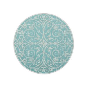 Summer Quai Turquoise Round